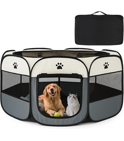 Amazon | カインズ(CAINZ) ペットサークル 幅116cm 奥行116cm 高さ49xm